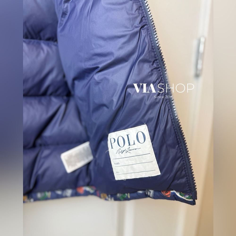 Polo Bear by Ralph Lauren Kid’s Water-Repellent Down Jacket, Multi, Retail $195 - Picture 8 of 9
